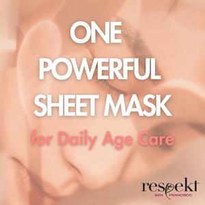 RESPEKT Facial Sheet Masks: Pore Tightening, Collagen Boost, Dark Spots, Moisturizing, Less Visible Fine Lines & Wrinkles, 4 single-use masks